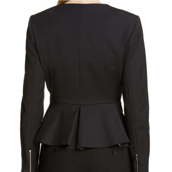 Ted Baker Zameli Peplum Black Blazer Size 2 OfficeChic quiet luxury preppy - Picture 2 of 16